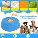 Yipetor Slow Feeder Dog Bowls for Liquid Treat, Enrichment Ball-Roll Bone Broth Dog Lick Bowl, 3/4 Cup Yogurt Pup Lick Toy for Large Medium Small Breeds Dietary Supplement/Post-op Nutrition