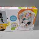 Bright Starts Baby Bouncer Soothing Vibrations Infant Seat - Removable -Toy Bar, Nonslip Feet, 0-6 Months Up to 20 lbs (Safari Fun)