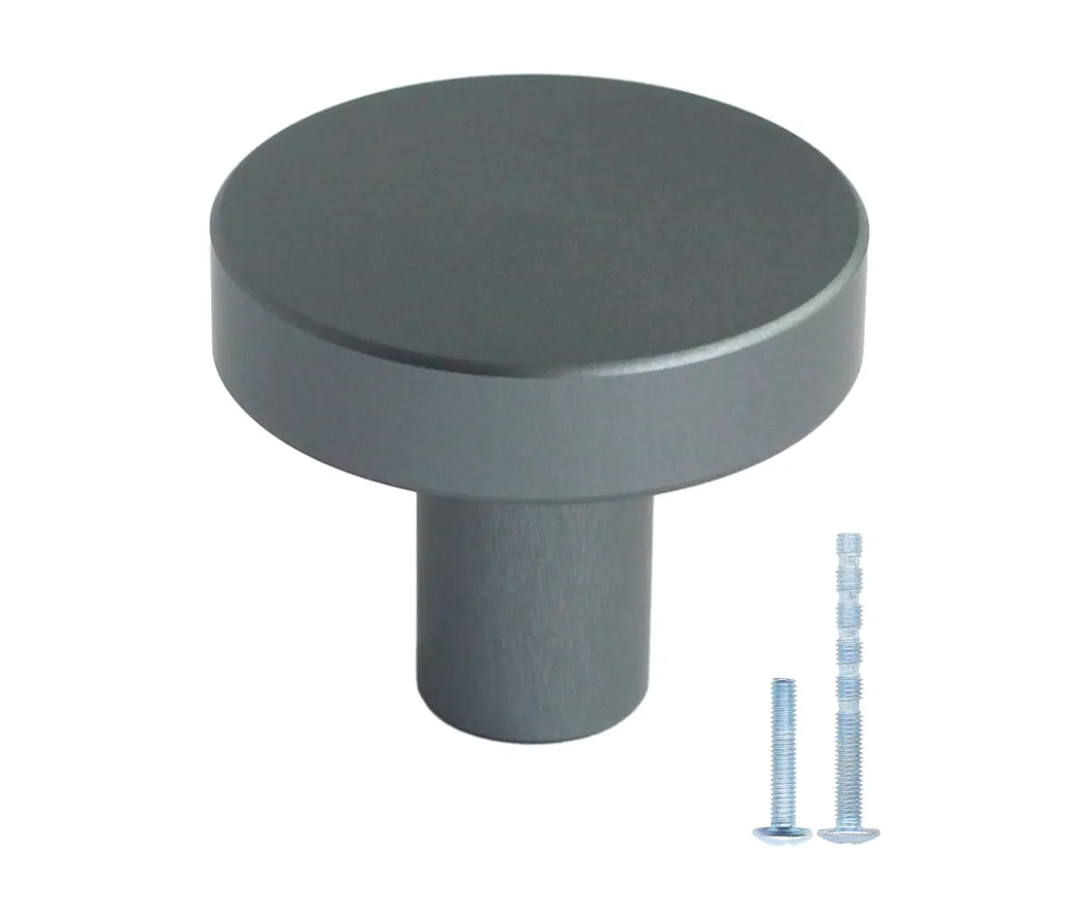 10 Pack Grey Cabinet Knobs Dresser Knobs, Solid Kitchen Cabinet Knobs Drawer Knobs, Metal Grey Knob for Cabinets and Drawers