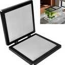 Braveboy Screen Cover for Hinged Door, for 10, 15 High, 20 X-Tall Gallon Aquariums & Glass Tanks, Black - Easy Ventilation