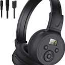 F4 Rechargeable & Portable Personal FM Radio Headphones with Best Reception, FM Headset Radio Receiver for Meeting, Daily Works, Hiking, Jogging