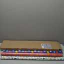 Hallmark Birthday Wrapping Paper Bundle with Cut Lines on Reverse (3-Pack: 55 sq. ft. ttl.) Bright and Holographic Prints and Patterns in Red, Blue, Yellow, White and More