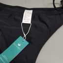 Bellecarrie Women's Tie Side Bikini Bottoms Mid Rise String Bathing Suits Bottom (Large, Black)