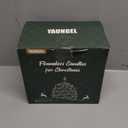 AFINETH Christmas Tree Candles with Remote, 2 Pack Green Flameless Candles Battery Operated, Real Wax Flickering Christmas Led Candle Decorations for Winter Home Holiday Xmas Gift