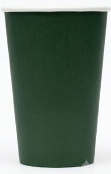 Green Paper Cups, 50 pieces, Green
