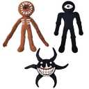 okegztoa 3PCS Doors Plush, Horror Figure Door Plush Toys, Monster Horror Game Figure Doll Birthday Gifts for Kids and Fans.