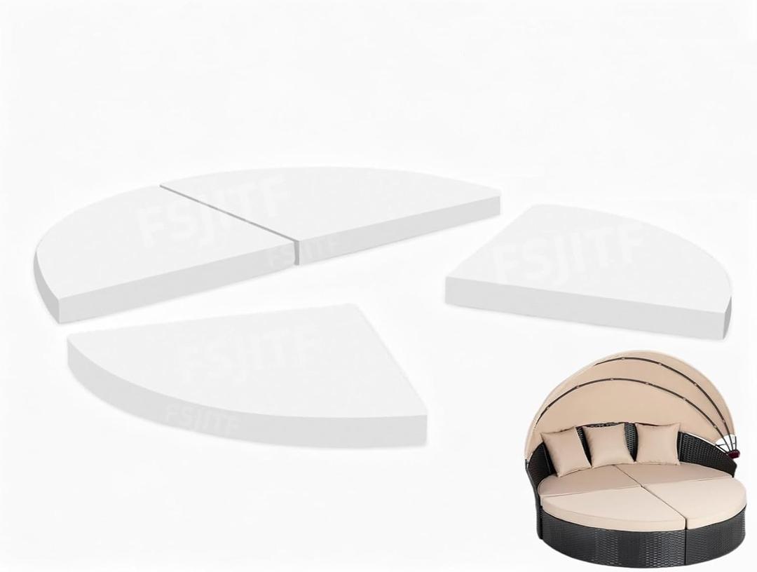 4 in 1 Foam for Outdoor 66" Round Daybed Thick 2"