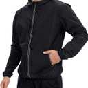 LAZAWG Men Rain Jackets Waterproof with Hood Lightweight Raincoat Windbreaker for Travel Hiking Cycling, Medium