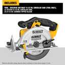 DEWALT 20V MAX Circular Saw, Cordless Sidewinder Style Portable, 6-1/2-Inch Blade, 5150 RPM, 0-50 Degree Bevel Capability, Battery Not Included (DCS391B)