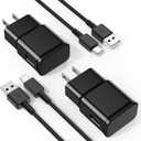 For Samsung Galaxy S10/S9/S8 2Pack Adaptive Android Charger with USB Type C Fast Charging Cable for Galaxy S8/S9/S10 Plus/S10E/ S20/S20 Plus/S21/S21 Ultra/Note 8/9/10/20 (6 Feet)