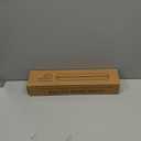 Magnetic Plastic Wrap Dispenser with Cutter - Quasziwa Upgrade Practical Refillable Cling Wrap Aluminum Tin Foil Organizer for Drawer, Include an Extra Roll of 12"X 164' Food Cling Film - Wood Grain (14.17*2.6*2.44 IN)