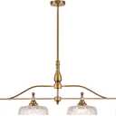 HDDFL Chandeliers Light Pendant Light Fixture Vintage Pendant Lighting Fixtures 4 Lights Chandelier Matte Brass Hanging Light Kitchen Glass Pendant Lights for Island Dining Room Living Room