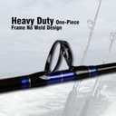 Fiblink 1-Piece/ 2-Piece Saltwater Offshore Trolling Rod Big Game Rod Conventional Boat Fishing Pole (2-Piece, 8' - 30-50lbs)