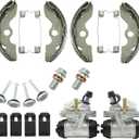 M MATI Front Brake Wheel Cylinders & Shoes for Honda FourTrax 300 TRX300 2x4 1993-2000 (Left&Right) 45370-HC4-505 45350-HC4-505 06450-HC4-900
