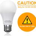 12V LED Light Bulbs, 12W 1050LM Warm White 3000K, 80W Equivalent 12-24Volt Low Voltage E26 Base AC/DC Light Bulbs for Off Grid Solar Lighting Marine Boat, A19 RV Light Bulbs Landscape Garden Yard