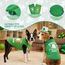 2-Pack st Patricks Day Dog Shirt Irish Holiday Green Dog Shirts with Shamrock Patterns Pet Saint Patricks Clover Clothes Outfit Sleeveless T-Shirt for Small Medium Large Dogs L