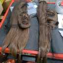 BARSDAR 2PCs 26 Inch Long Braided Ponytail Extension with Hair Tie - Straight Sleek Wrap Around Brown Braided Ponytail Hair Extensions - Synthetic Pony Tails Hairpieces for Women - Brunette Brown