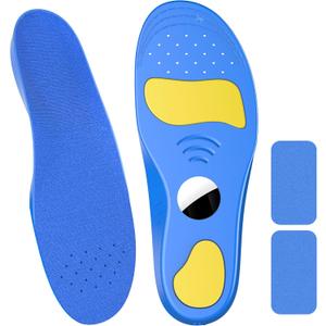 RFUNGUANGO Airtag Shoe Insert Kids, Insoles for Airtag Hidden Holder, Tracker Devise Case for Kids, Comfortable Inserts for Shoes, Upgraded Insole (Blue, 9.25-9.84IN Men 5.5/W's 7.5-M's7/W's 9)