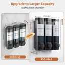 Shampoo and Conditioner Dispenser,Shower Soap Dispenser 3 Chamber No Drill Wall-Mounted Shampoo Dispenser for Shower Wall Mounted Shower Dispenser for Bathroom Hotel Large Capacity,Black
