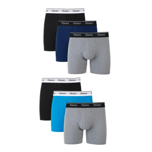 Hanes Originals Men’s Boxer Briefs & Trunks, 2XL, Pack of 6