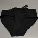 Tempt Me Women's High Waisted Bikini Bottom Crossover V Cut Bathing Suit Swim Bottom, Medium