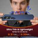 GRECAZO Magnetic Ultra Thin Frosted Designed for Samsung Galaxy S26 Ultra Frameless Case 6.9"[Compatible with MagSafe]Slim Minimalist Lightweight Matte Hard Cover Protective Borderless Case-Navy Blue