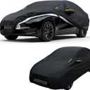 Safana Car Cover for Tesla Model Y Custom Fit Vehicle Cover [Upgrade 420D Oxford] Waterproof 7 Layers Durable Outdoor Full Car Cover Sun Rain UV Snow Protection with Charging Port Door Zipper