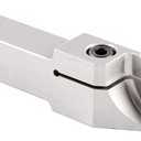 Accusize Industrial Tools 1/2'' Shank Heavy Duty Indexable Grooving/Cut-Off Holder, Nickel Plated, with a Gtn-2 Tin Coated Carbide Insert, 2415-5024