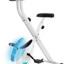 BARWING Stationary Exercise Bike for Home Workout, 5 IN 1 Foldable Indoor Cycling Bike for Seniors, 350LB Capacity, 16-Level Magnetic Resistance, Seat Backrest Adjustments
