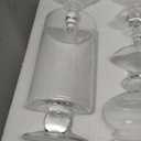 MyGift 4 Piece Set Clear Glass Apothecary Jars with Lids, Bathroom Decor, Candy Buffet, Wedding Centerpiece Decorative Jar