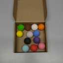 Ulanik Small Wooden Balls for Sorting Toddler Montessori Toys for 3 Year Old + Kids Preschool Wooden Matching Games for Learning Color Sorting and Counting - 12 pcs