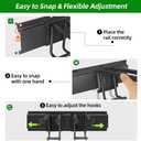PIYILO Garage Tool Organizer Wall Mount with 48 inches Rails and 6 Double-layer Hooks, Garden Tool Rack Heavy Duty, Garage Hanging Storage Rack For Yard Tools, Shovel, Shed