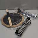 Horse Practice Drum Pad, 12 Inch Double Sided Exercise Drumming Pads Kit Set, Adjustable Height 23-31 Inch Snare Drum Stand Devices, Drum Sticks Drumsticks for Professional Beginner Adult Drummer (Black)