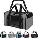 Carriers Soft-Sided Pet Carrier for Medium Large Cats Dogs 15lbs 20lbs,Ventilated Design, Portable Carry Handle, Collapsible Carrier for Kitten Puppy (X-Large, Grey & Black)