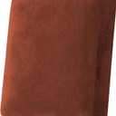 H.VERSAILTEX Velvet Stretch Couch Cushion Cover Plush Cushion Slipcover for Chair Cushion Furniture Protector Seat Cushion Sofa Cover(1 Piece Armchair Cushion Cover, Rust)