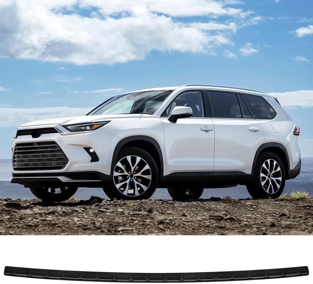 BIBLOZ Rear Bumper Protector Compatible with Toyota Grand Highlander LE/XLE/Limited/Platinum 2024 2025 2026 Accessories ABS Material Rear Bumper Guard Trim(Not for Highlander)