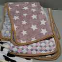 6 Pcs Washable Guinea Pig Blankets Absorbent Small Animal Fleece Bedding Cage Liners Reusable Pet Pee Pad Sleep Mat Pad Cover for Hamster Ferret Rabbit Chinchilla Hedgehog (24" x 35") (Black)