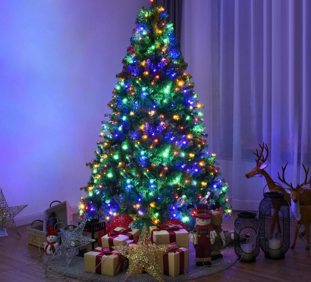 Costway 6Ft Pre-Lit Artificial Christmas Tree Hinged 350 LED Lights Costway 6Ft Pre-Lit Artificial Christmas Tree Hinged 350 LED Lights