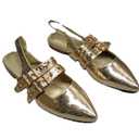 LUCKY STEP Women's Slingback Buckle Flats Ballet Poninted Toe Block Heel Dress Adjustable Strap Mary Jane Formal Wedding Shoes, 7