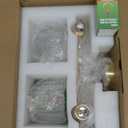 Bathroom Light Fixtures, 2-Light Brass Vanity Wall Light Over Mirror with Clear Tulip Glass Shade for Bedroom Living Room (Bulb Not Included) (Hardwired)