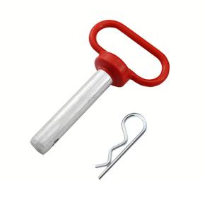 1 Pack Clevis pin, 3-2/5in x 3/4in Red Handle Hitch Pin Hitch Pin Accessories for Tractors