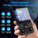 R36MAX Retro Game Console, 4.0 inch Retro Gaming Console with 128GB Memory, Video Game Consoles with 4000mAh Battery and 30+ Emulators, Charcoal Black