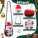 Christmas Crochet Doll Santa Keychain Santa Christmas Gift Positive Doll with Positive Card Box, Stocking Stuffer Delightful Birthday Gift for Women Family Friends