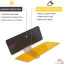 Car Sun Visor (Pack of 2), Tac Extension, 2 in 1 for Day and Night Anti-Glare, Anti Dazzle and Anti UV HD Automobile Windshield Visor by Mobi Lock