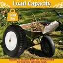 4.80/4.00-8 Wheelbarrow Tire Flat Free, 16'' Tire and Wheel 330LB Load Capacity, with 5/8" & 3/4" Bearings, 3''-4''-6''-7'' Adjustable Hub for Garden Cart, Hand Truck, Trolley, Wagon, 2 Pack