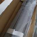 UNISHADES No Drill Blinds for Windows 1" Vinyl L-Shaped Slats Cordless Mini Blinds for Home, for Window Size 28" W 48" H Grey