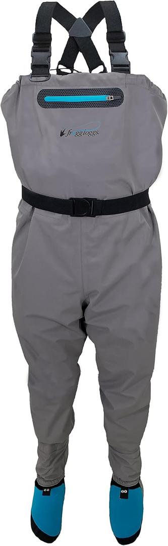 FROGG TOGGS Women's Waterproof Canyon Fishing Stockingfoot Chest Wader for Fishing (Small, Gray)
