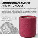 Scented Candles for Home, Natural Soy Wax Candle Gift, Non-Toxic Cement Jar Candles, Luxury Aromatherapy for Stress Relief, Housewarming Gifts, Highly Scented, Home Décor, Amber Patchouli