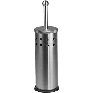 Vented Toilet Brush Set, By Home Basics | Stainless Steel Toilet Bowl Brush And Holder | Holders For Bathrooms | Modern and Contemporary Toilet Brush Caddy