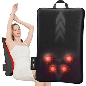 Rechargeable Walking Full Back Massager for Pain Relief Deep Tissue,Newly Upgraded 4D Ultra-Thin Back Massager with Heat,Versatile Portable for Office, Home and Car,Gifts for Women Men (Black) Rechargeable Walking Full Back Massager for Pain Relief Deep Tissue,Newly Upgraded 4D Ultra-Thin Back Massager with Heat,Versatile Portable for Office, Home and Car,Gifts for Women Men (Black)